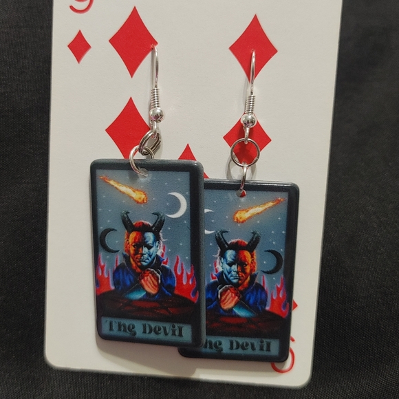 ʕ·ᴥ·ʔ The Devil Tarot Card Earrings - Picture 1 of 1